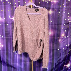 Ava Lane Boutique - Cozy V-Neck Sweater - Mocha - XL/1X